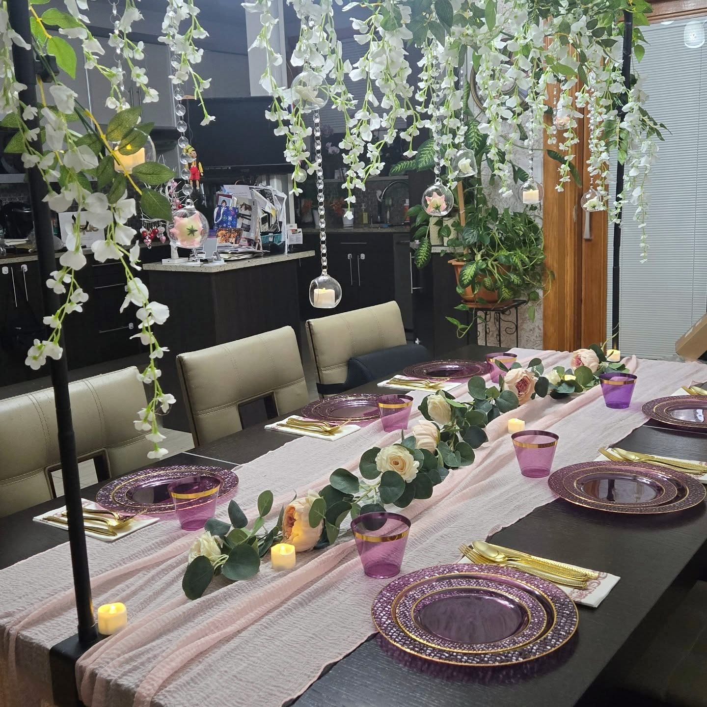 Blooms and table settings by The RB Designs